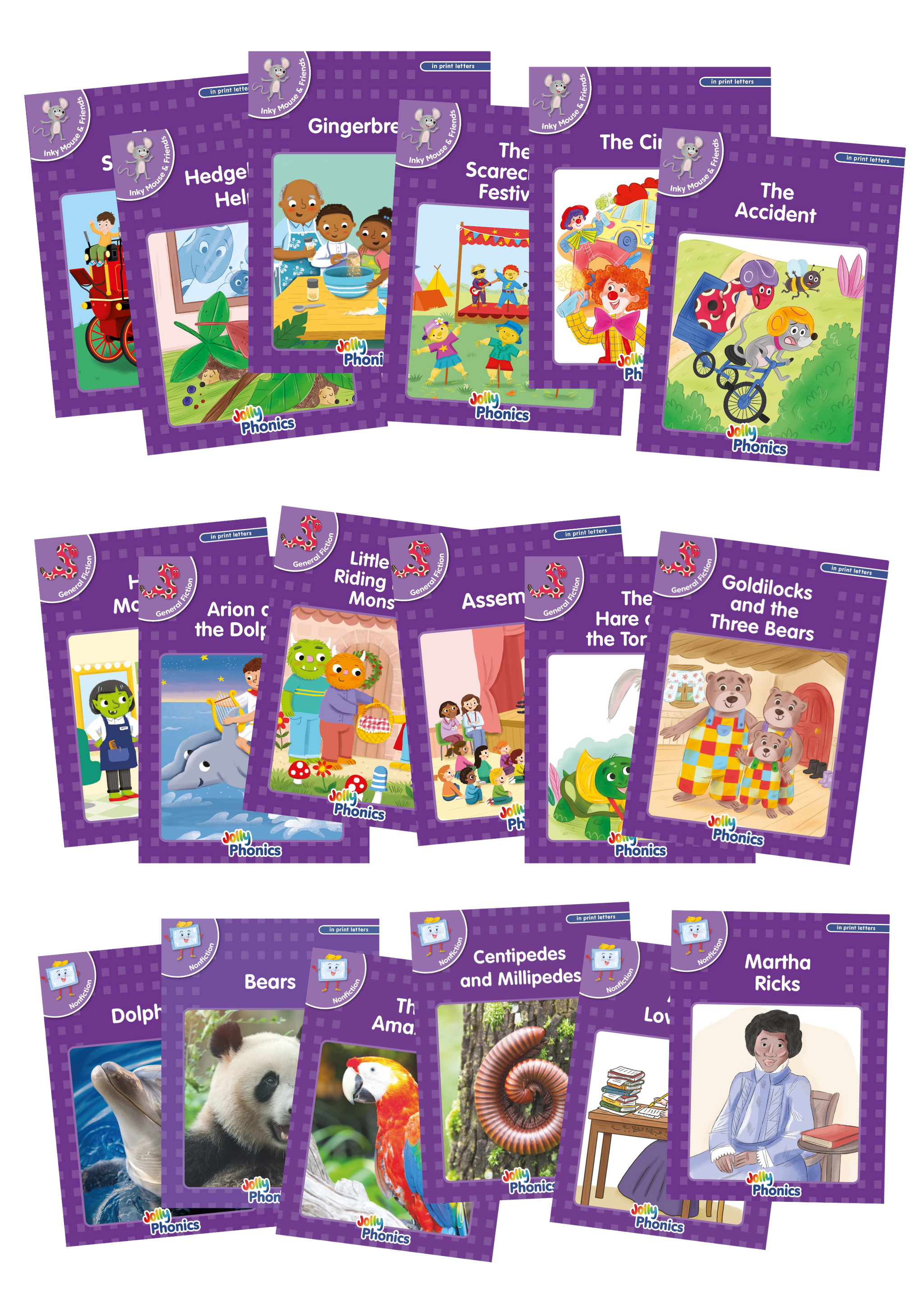 Jolly Phonics Purple Readers Complete Set Level 5 (General Fiction